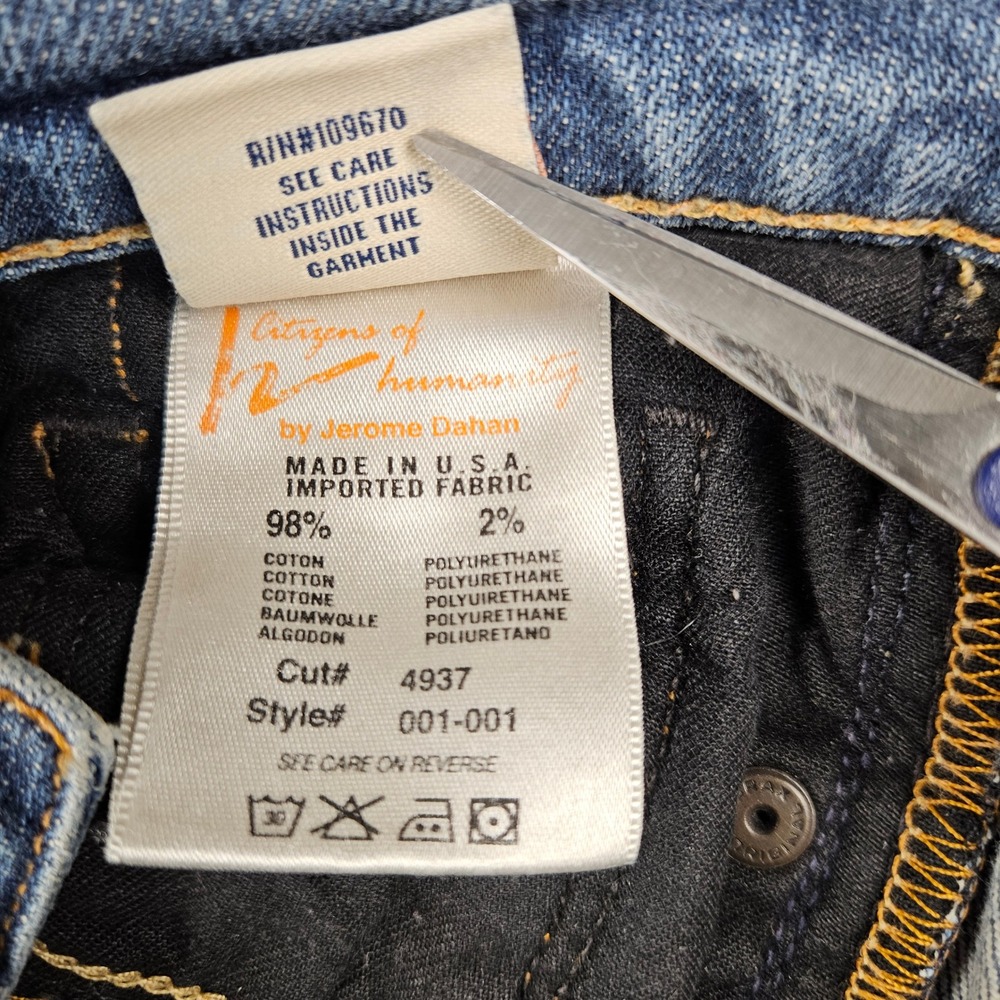 Citizens of Humanity Kelly Bootcut Jeans Blue Low Rise Flare Size 26 001-001 - Picture 11 of 13
